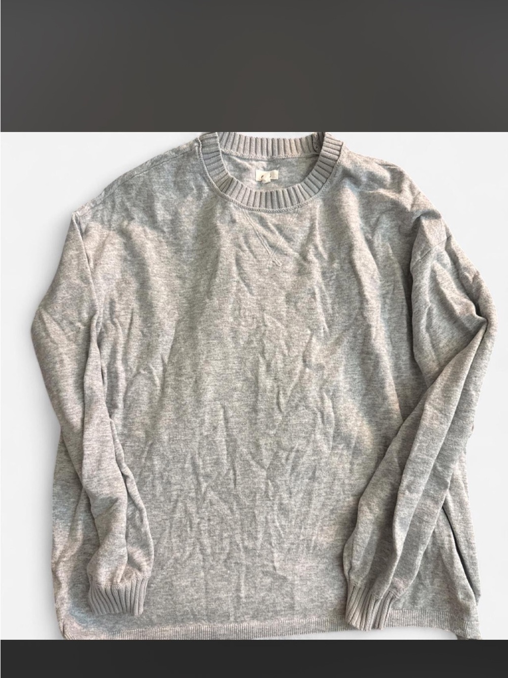 aerie Light Gray Crewneck Sweater